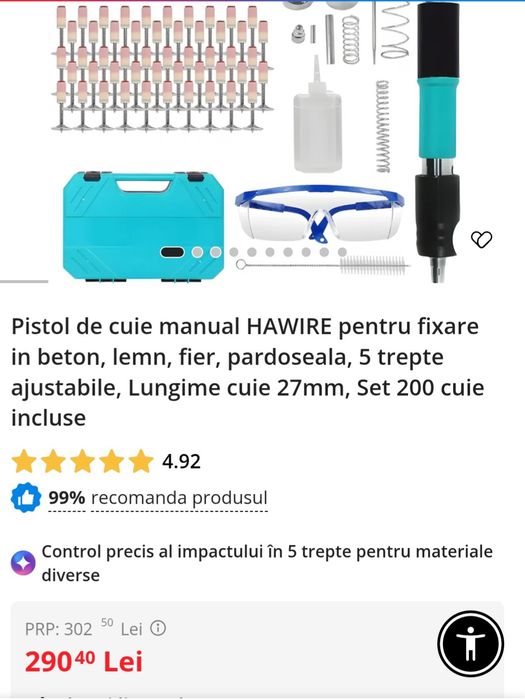 Pistol de cuie nou