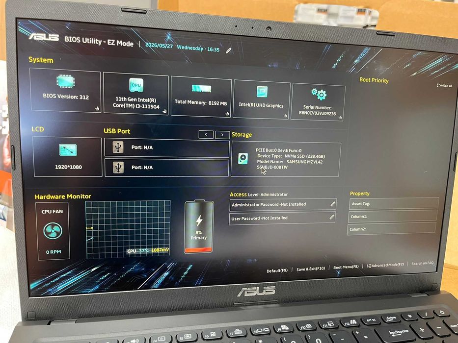 Laptop Asus VivoBook R1500E 15,6 INCH 256 SSD 8GB RAM * Garantie *Buy Back * deviceXchange