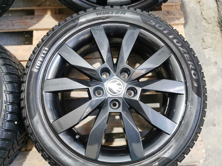 Jante Originale Skoda Octavia III . R 17 cu anvelope de iarna