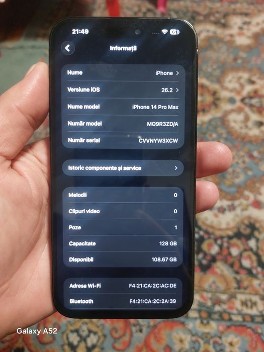 Iphone 14 Promax 128 gb baterie 87%