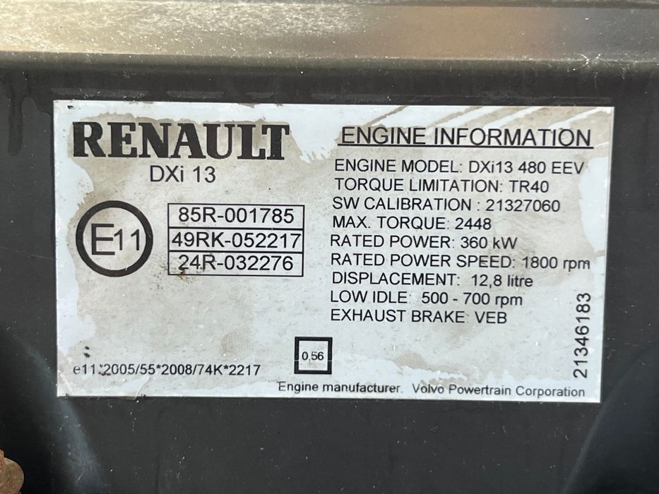 motor renault magnum dxi 13 480cp euro 5 eev 21386183