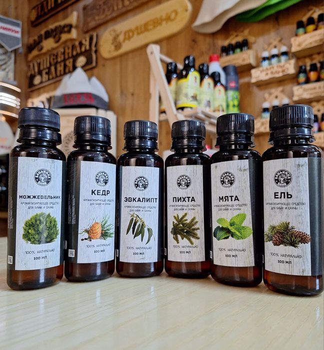 Эфирные масла для бани и сауны. Ароматизаторы. Пихта, мята