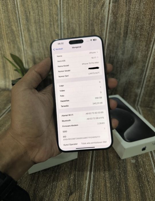 iPhone 15 ProMax 256Gb Black Akk: 90% Kelwamiz