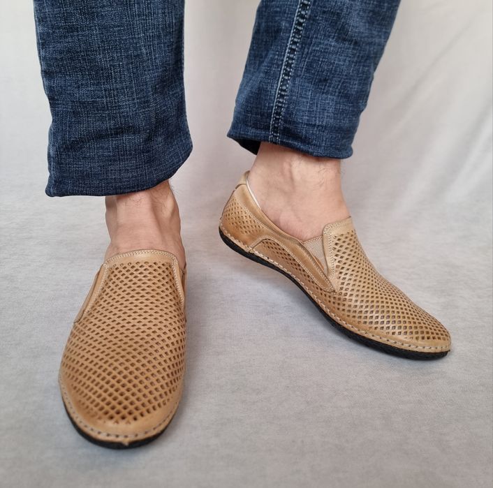 Мужская обувь, натуральная кожа, лето,макасы. Размер 41