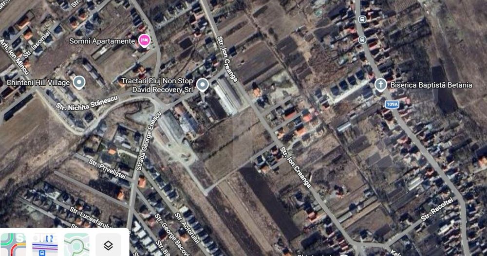 Teren construibil -556 mp situat in Chinteni in  zona de case, front 1