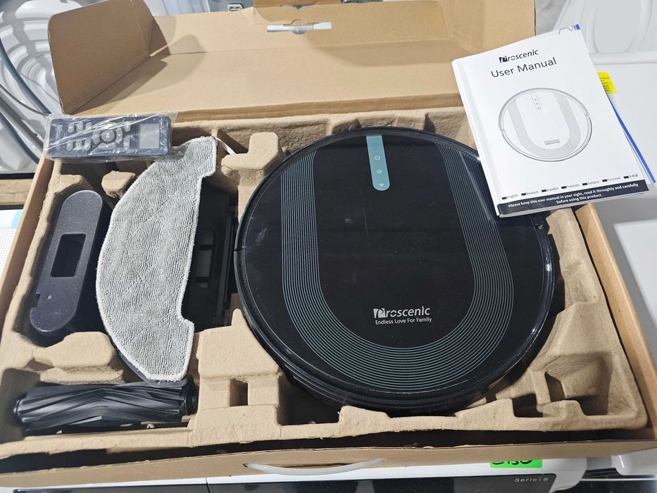 Proscenic 850T е робот прахосмукачка и моп 2 в 1, подходящ за ежедневно почистване на твърди подови настилки и килими