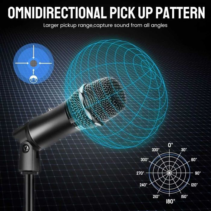 EIVOTOR K380Q кондензаторен микрофон, USB Plug & Play