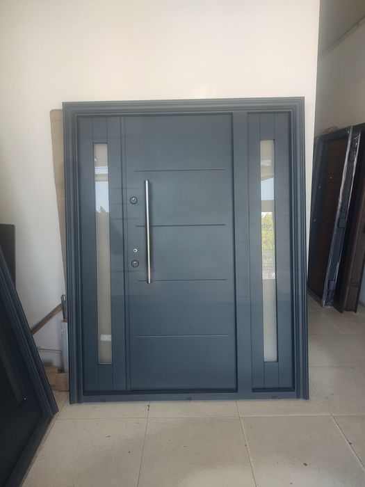 Uși de exterior casa curte vopsite electrostatic cu montaj sau fara