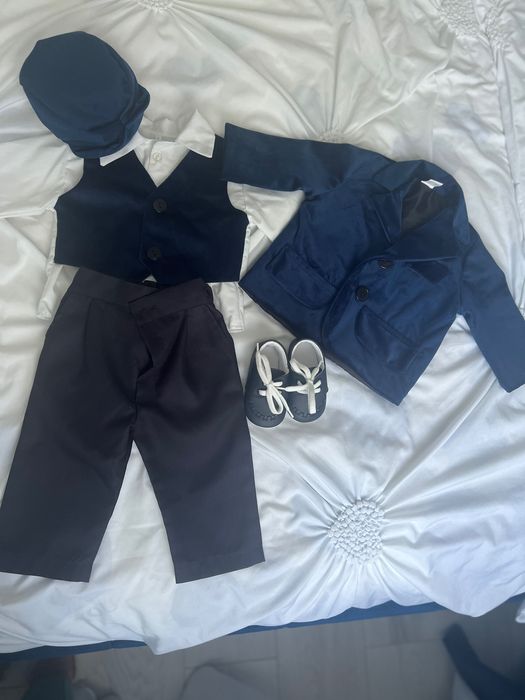 Costum bebeluș potrivit 1-4 luni din 3 piese