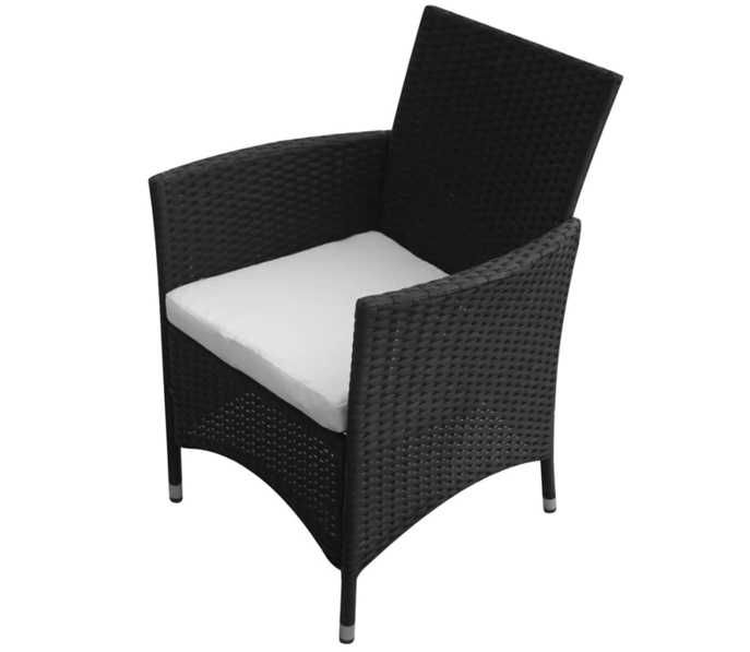 НЕМСКИ 6 местен ратанов трапезен комплект – Черен или Кафяв +ЛЕД ФЕНЕР