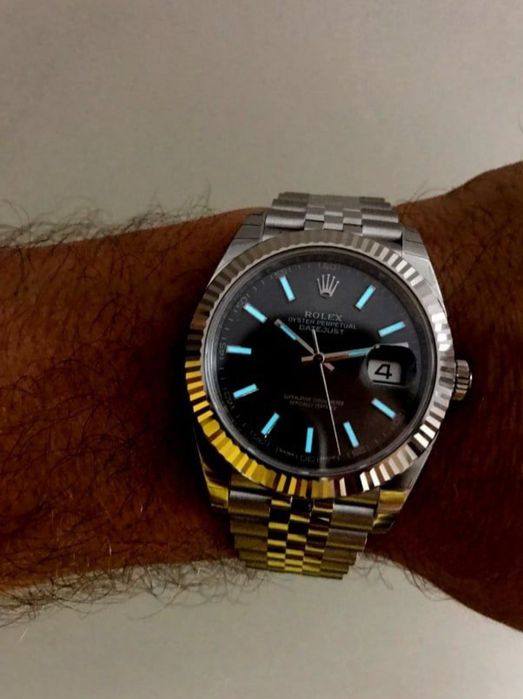 Мъжки механичен часовник Rolex Datejust silver black