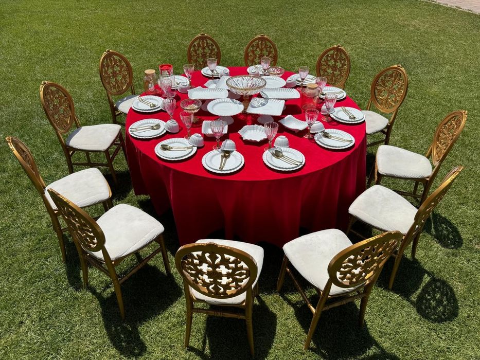 Прокат посуда Шымкент. Прокат столы прокат стулья