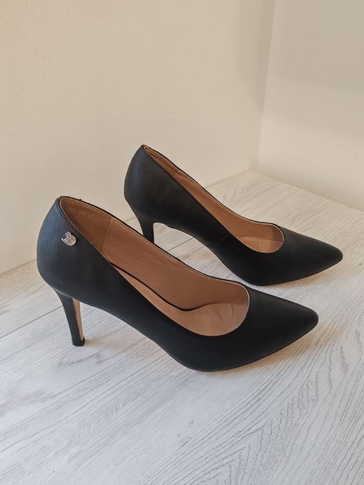 Pantofi Stiletto Tom Tailor Denim – Negru Clasic (Piele Ecologică, Stare Impecabilă)
