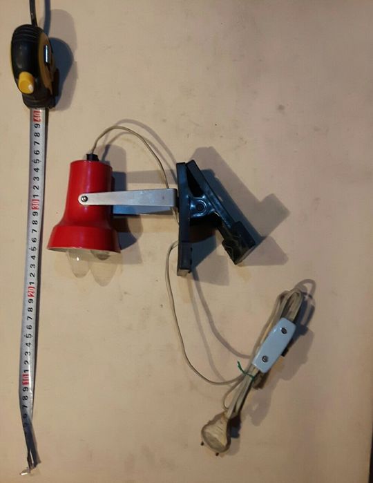 лампа прищепка из СССР