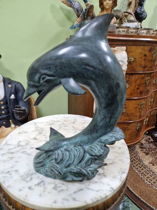 Топ - Страхотна антикварна френска бронзова фигура- Чешма шадраван