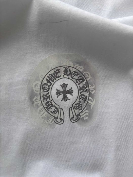 tricou alb chrome hearts
