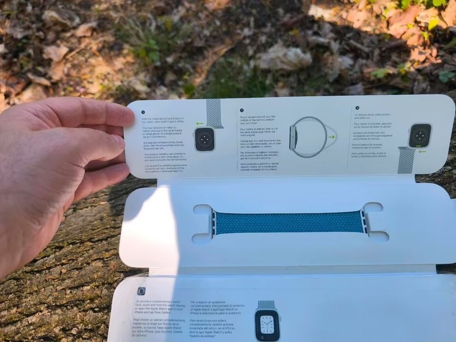 Curele originale Apple Watch de 45 mm: Milanese și împletite, mărimea 9