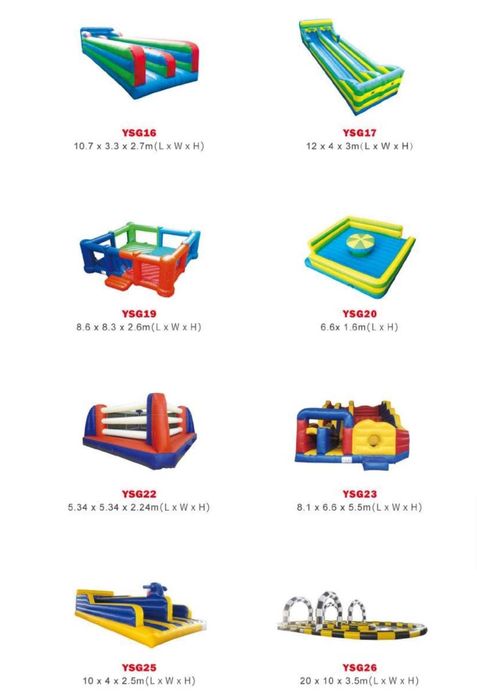 Jocuri gonflabile / obtacole / arena / sport / traseu