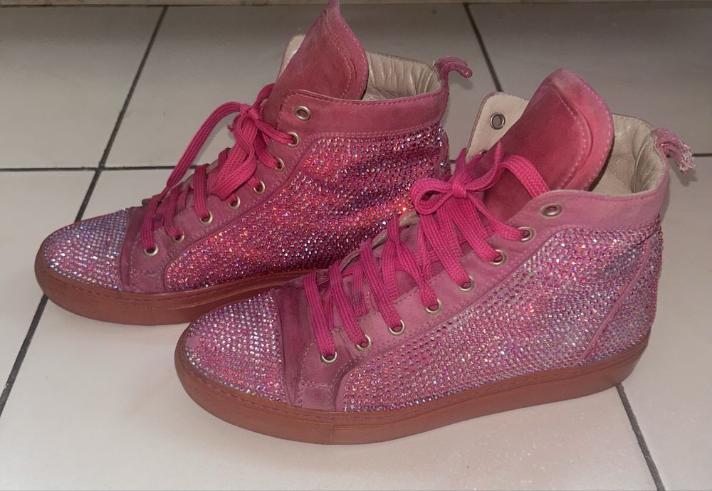 Sneakers LE SILLA cu cristale Swarovski – originali, mărimea 36