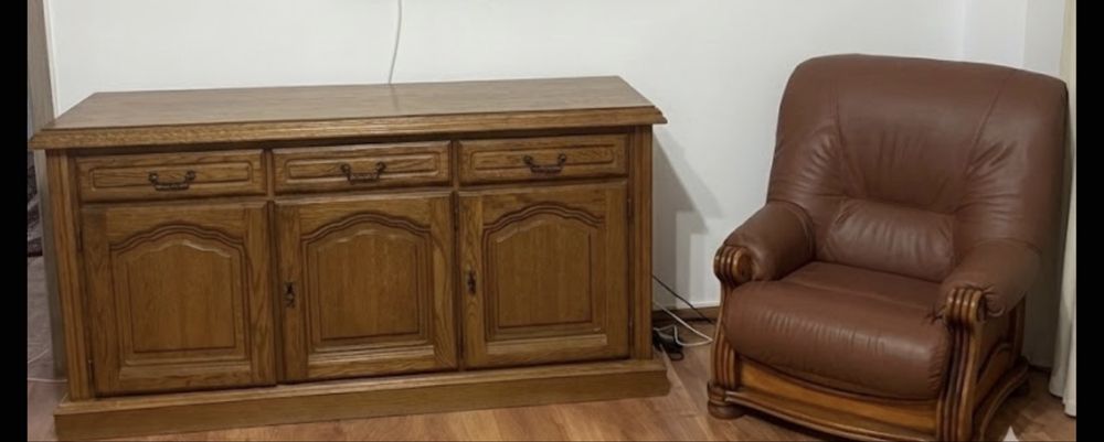 Canapea + 2 fotolii Lemn masiv