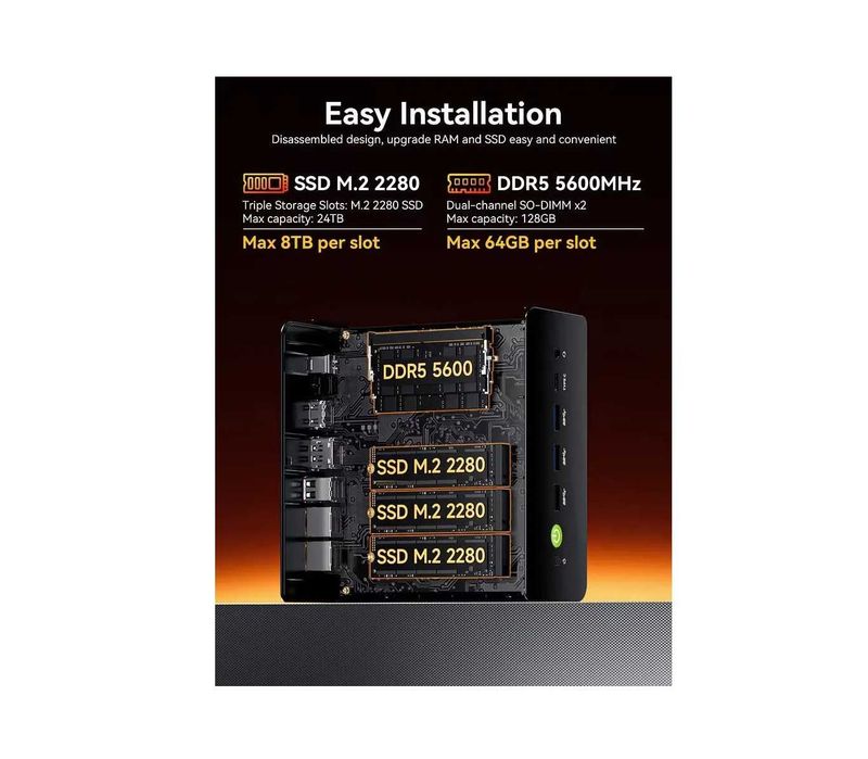 Mini PC GMKtec NucBox K12 AMD Ryzen 7 H 255 32GB DDR5 1TB NVMe Sigiliu Intact FullBox