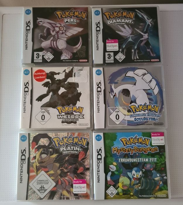 Carcase Jocuri Pokemon Nintendo Ds Originale Cu Manuale Limba Germana