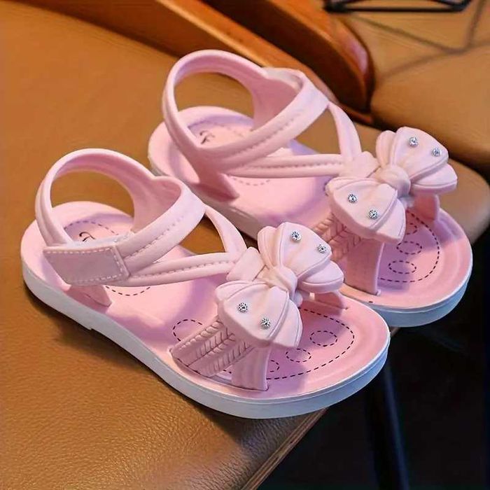 Детски силиконови сандали с панделка