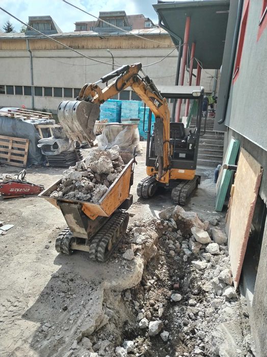 Inchiriere miniexcavator excavator  sapaturi fundati fose
