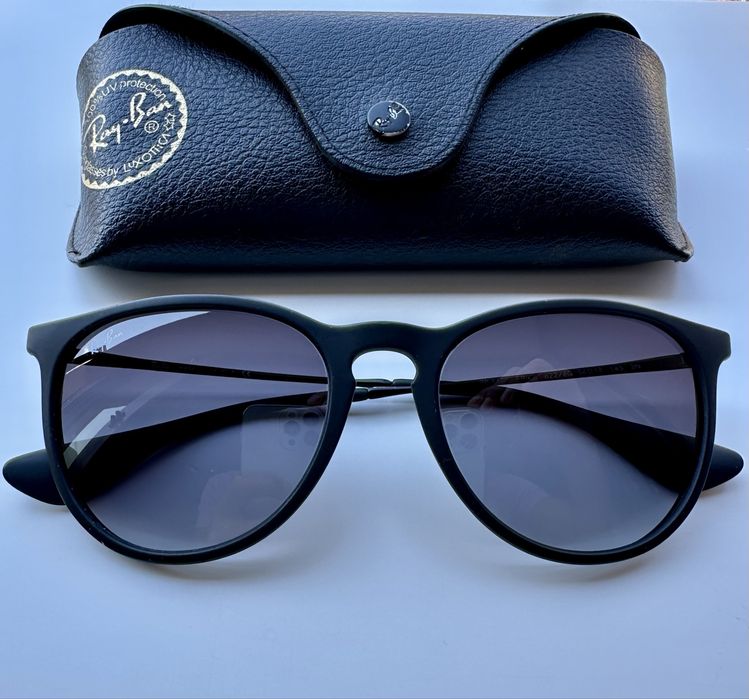Ray Ban RB4171 Erika Matte Rubber Black/Grey Gradient/Made in Italy