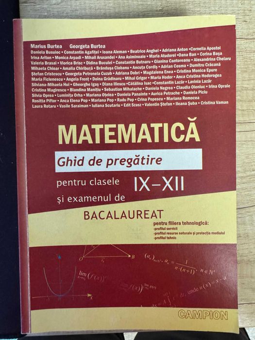 Carti Matematica Liceu - Marius si Georgeta Burtea