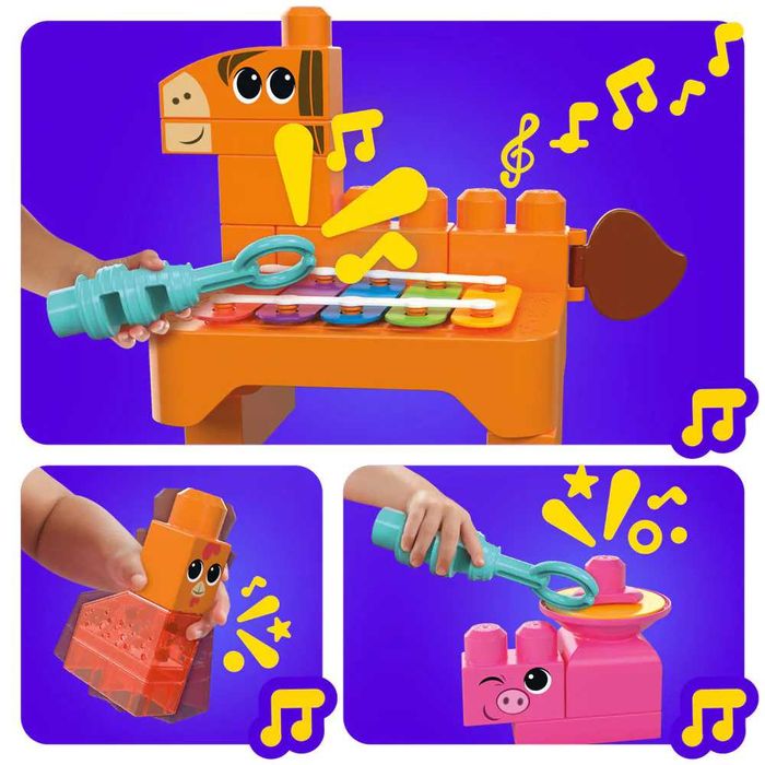 Музикален конструктор Mega Bloks Ферма 45 части