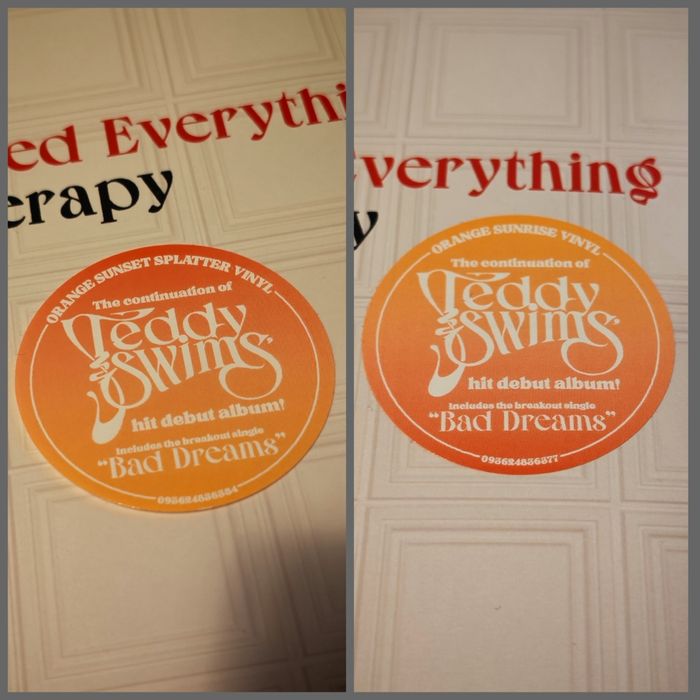 Vinyl/Vinil Teddy Swims Everything But Therapy LIMITED Sunset /Sunrise