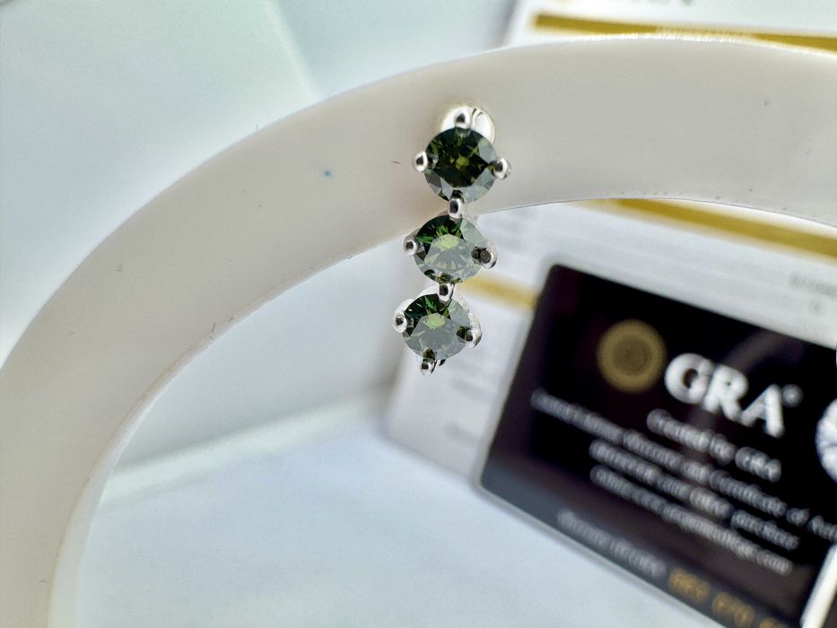 Сребърни обеце с мойсанит (Диамант) 0.6 карата