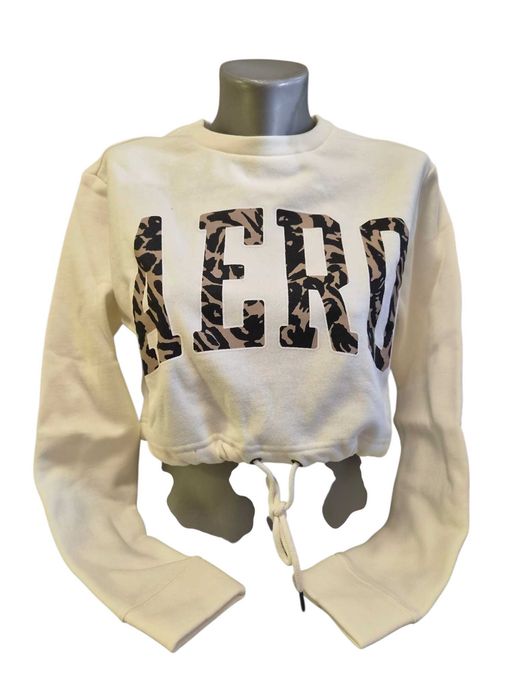 Къс суичър Aeropostale AERO, екрю, M