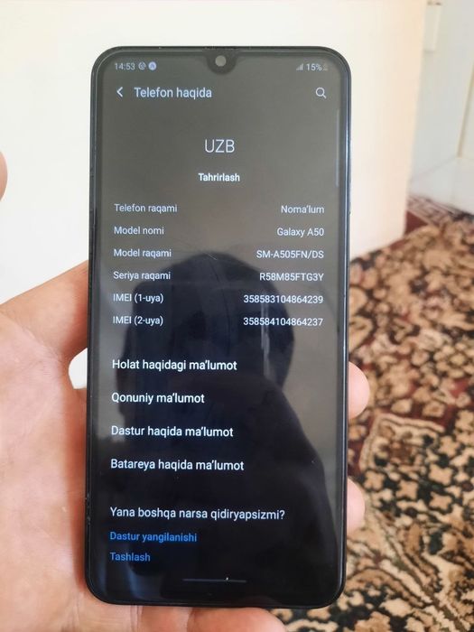 Samsung A50 sotiladi