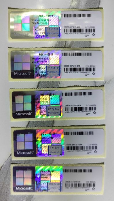 Windows 10 и 11 pro наклейка ключ ОЕМ 3300т