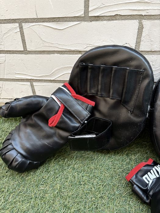 Боксов комплект с ръкавици и тренировъчни лапи