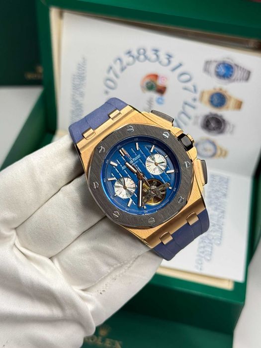 Audemars Piguet Royal Oak Offshore Blue Dial Gold Rubber 44mm