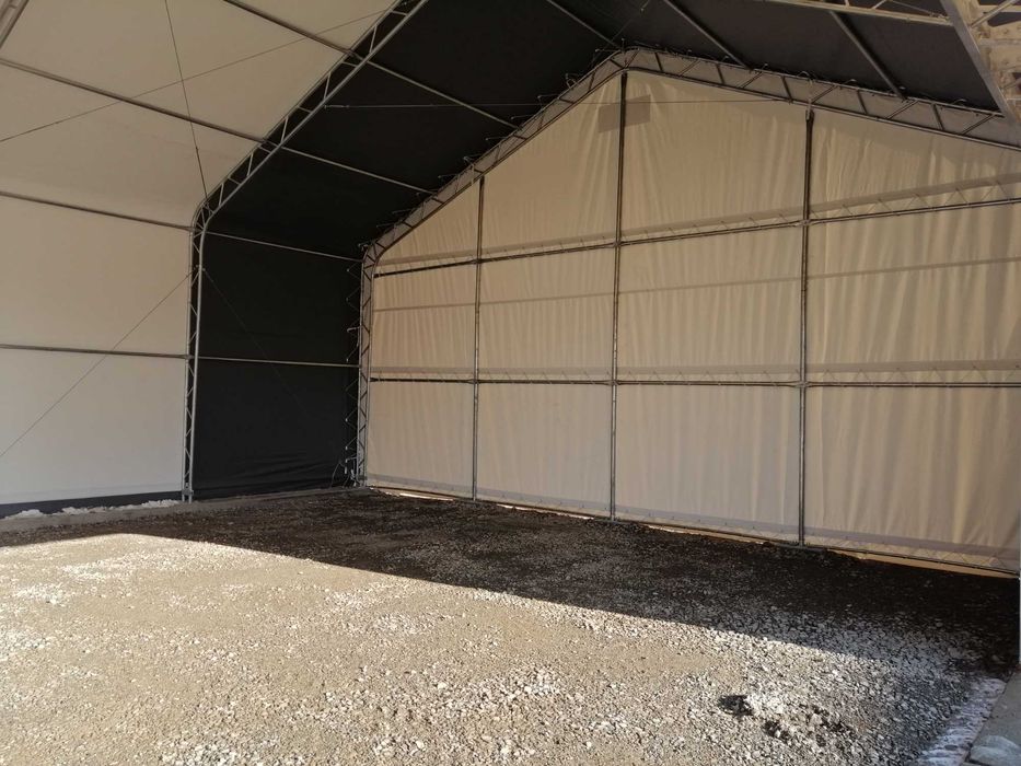 Отворена индустриална палатка 10x12.2x3.5(6.1) м
