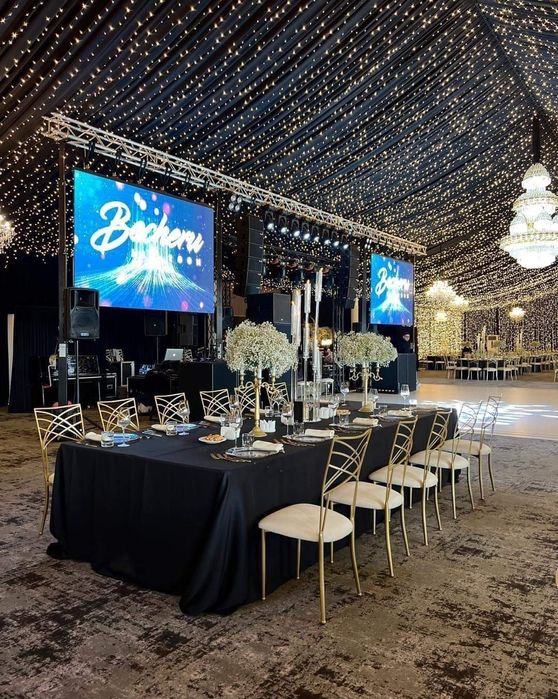 Dj, Mc, Ecran led, lumini, fum greu, tun spuma, pistol CO2