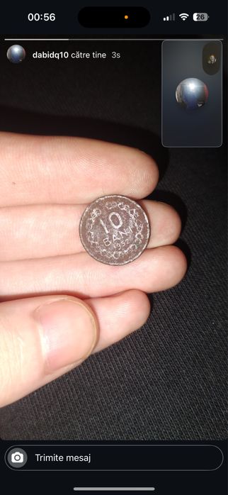 Moneda F Rara 10 bani 1952