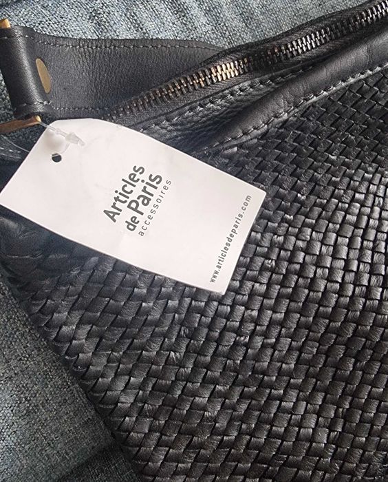 Geanta de dama piele naturala impletită. Made in Italy. Redusa 50%