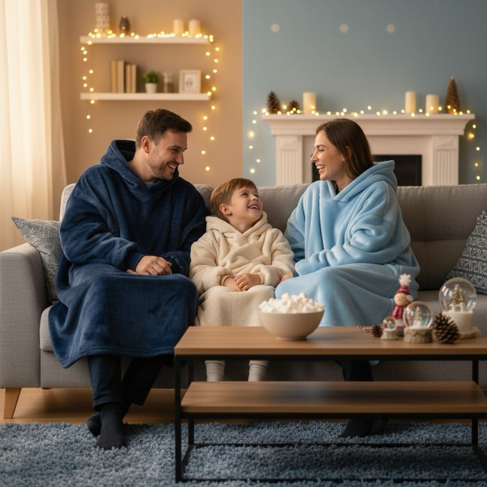 Плед худи теплые