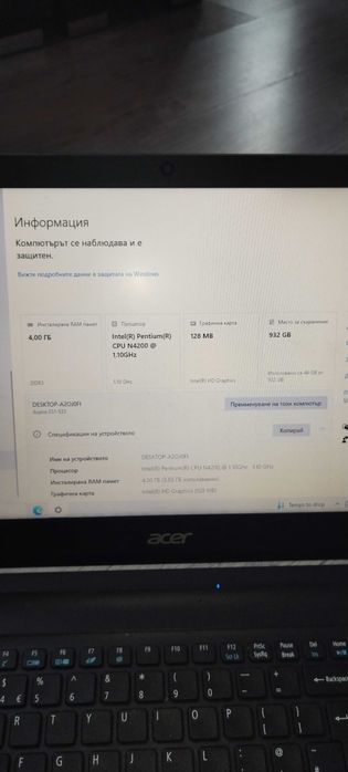 Лаптоп acer aspite ES1-533