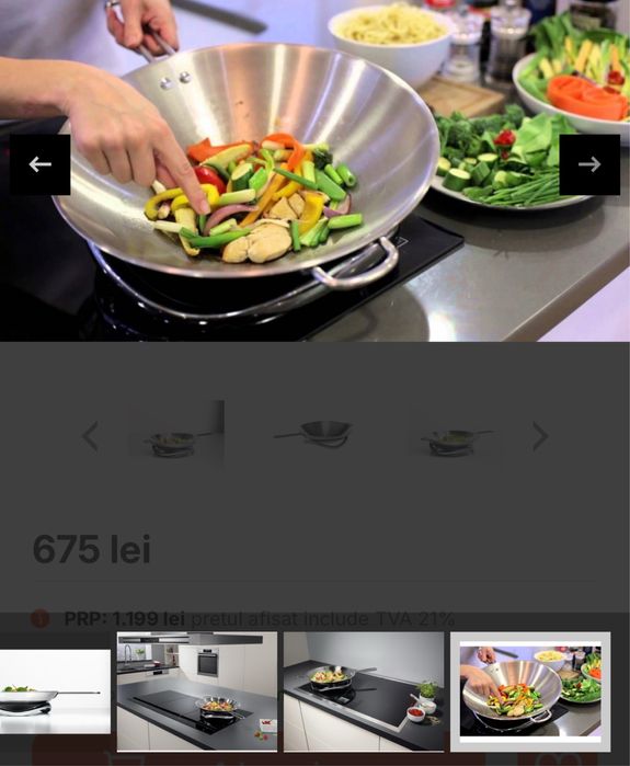 Set Infinite Wok Electrolux & suport plite inductie, nou in cutie