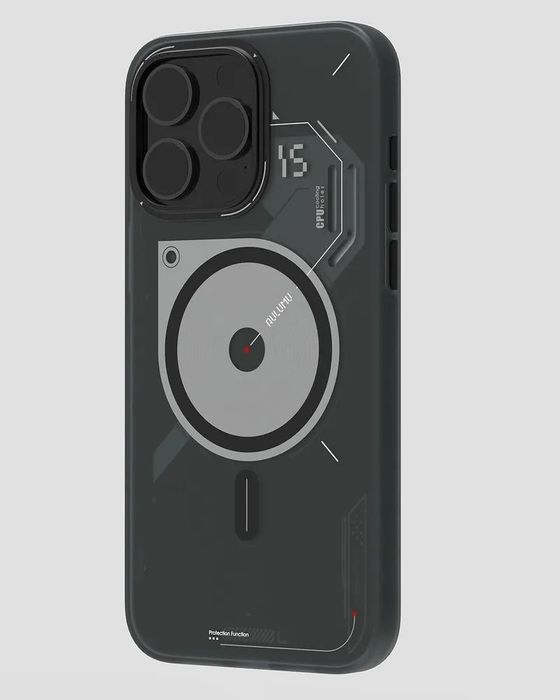 Чехол Aulumu на iPhone 15 Pro Max, MagSafe, магнитный полупрозрачный