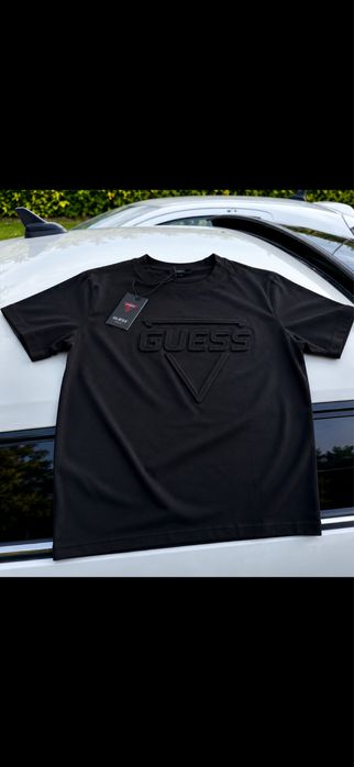 Tricou GUESS  Negru Logo 3D toate marimile