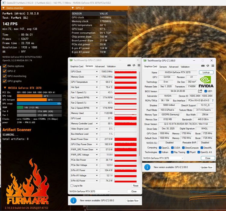 RTX3070 8GB GAINWARD видеокарта