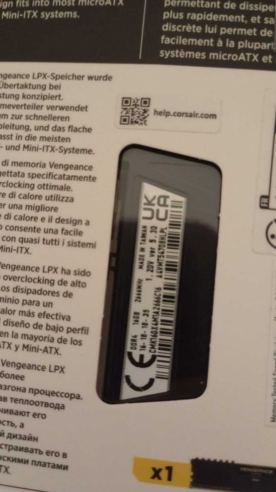 Memorie Corsair Vengeance LPX 16GB (1x16), DDR4, 2666MHz, CL16