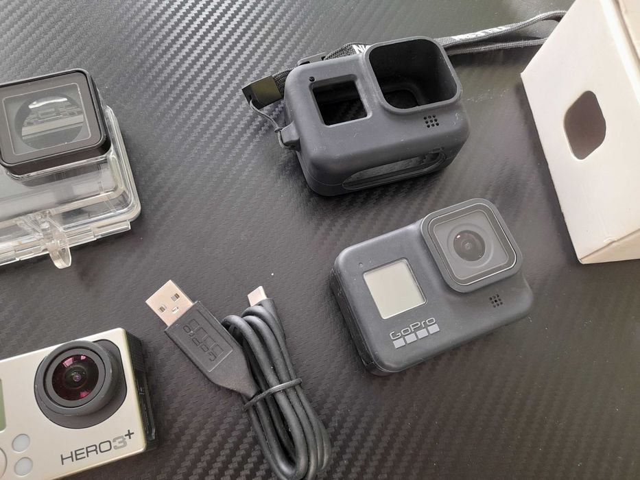 GoPro Hero 8 + всички необходими части (+ GoPro Hero 3)